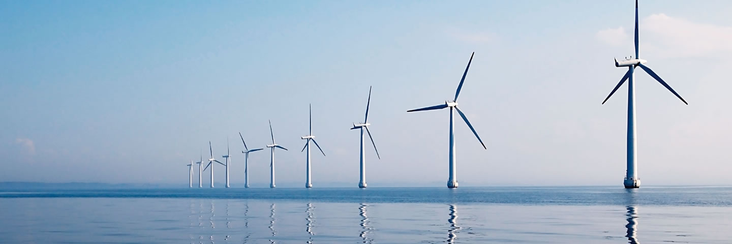 Wind turbines in the landscape